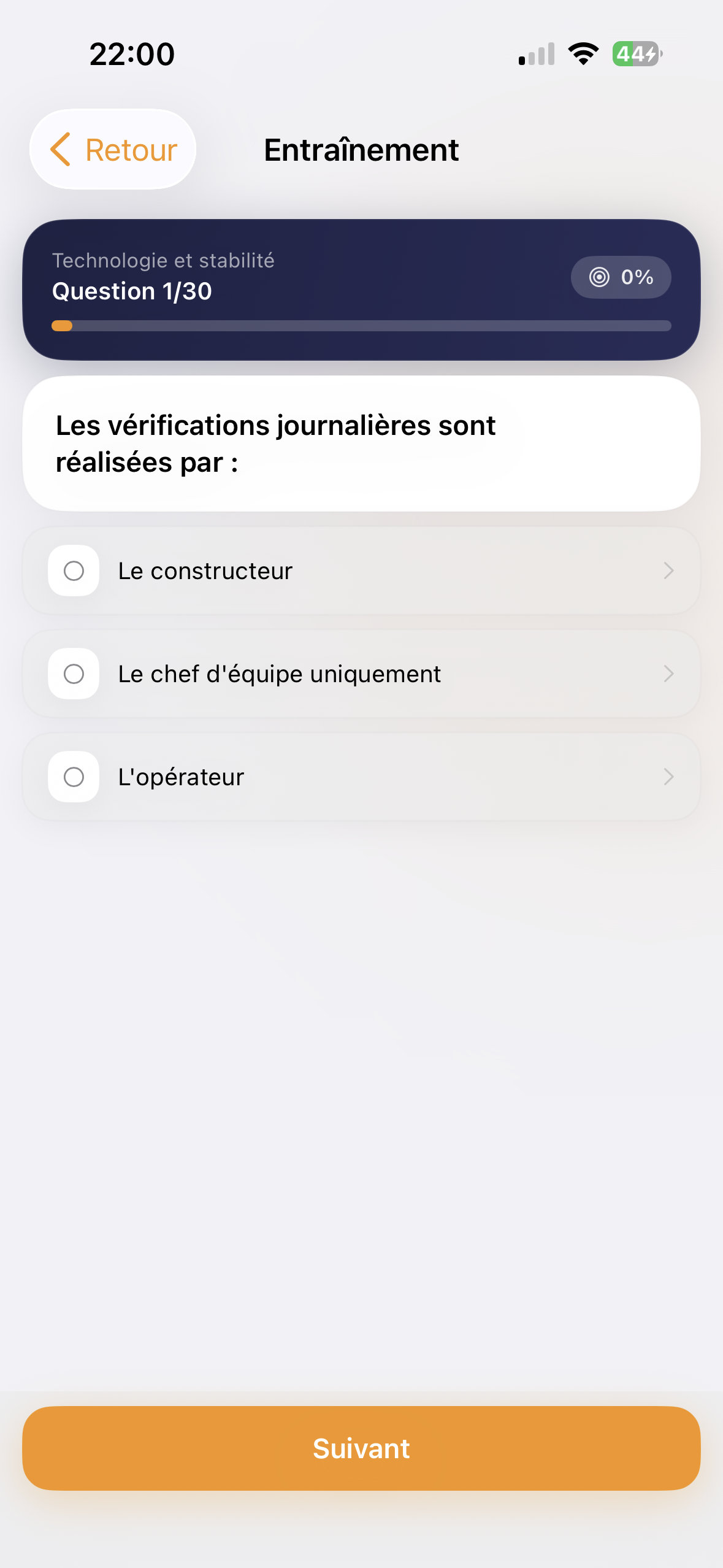 Question d'entraînement ciblé avec réponse